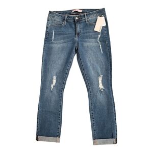 Distressed Crop Jeans